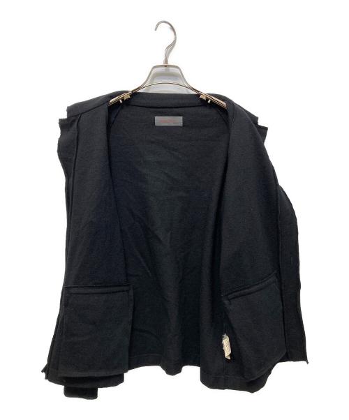 yohji yamamoto+noir（ヨウジヤマモトプリュスノアール）yohji yamamoto+noir (ヨウジヤマモトプリュスノアール) ウールジャケット ブラック サイズ:2の古着・服飾アイテム