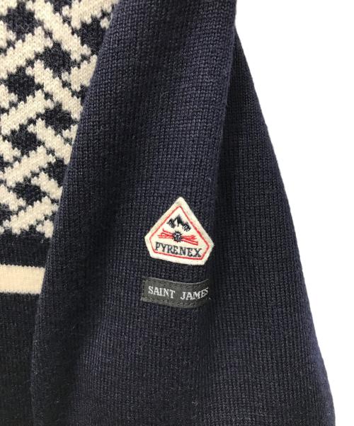 SAINT JAMES（セントジェームス）SAINT JAMES (セントジェームス) Pyrenex (ピレネックス) バージンウールセーター ニット ネイビー サイズ:不明の古着・服飾アイテム