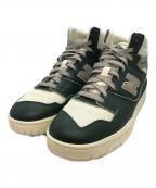 NEW BALANCE×Aime Leon Doreニューバランス×エメ レオン ドレ）の古着「650 ハイカットスニーカー」｜アイボリー×グリーン