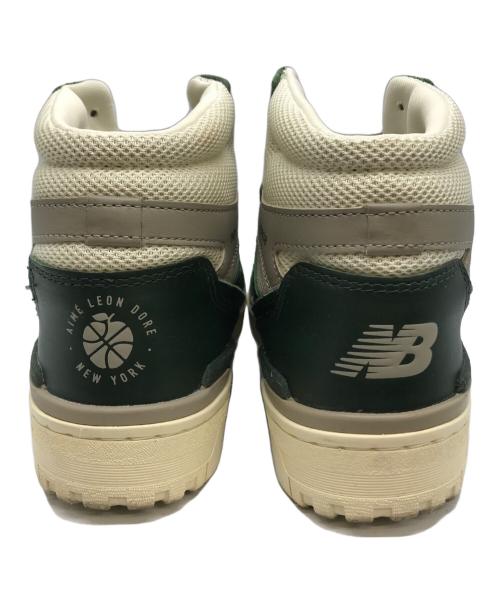 NEW BALANCE（ニューバランス）NEW BALANCE (ニューバランス) Aime Leon Dore (エメ レオン ドレ) 650 ハイカットスニーカー アイボリー×グリーン サイズ:27.5㎝の古着・服飾アイテム