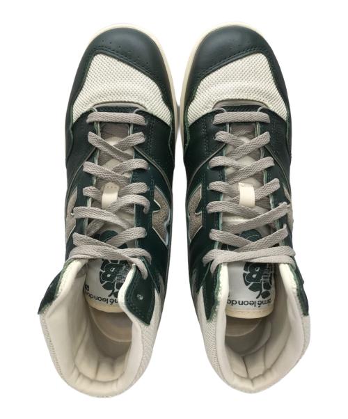 NEW BALANCE（ニューバランス）NEW BALANCE (ニューバランス) Aime Leon Dore (エメ レオン ドレ) 650 ハイカットスニーカー アイボリー×グリーン サイズ:27.5㎝の古着・服飾アイテム