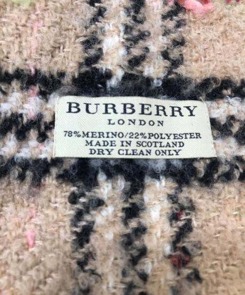 BURBERRY LONDON（バーバリーロンドン）BURBERRY LONDON (バーバリーロンドン) ノヴァチェックフリンジマフラー ベージュの古着・服飾アイテム