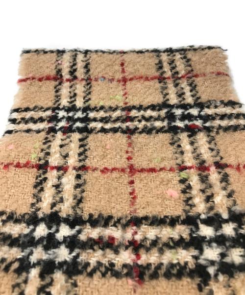 BURBERRY LONDON（バーバリーロンドン）BURBERRY LONDON (バーバリーロンドン) ノヴァチェックフリンジマフラー ベージュの古着・服飾アイテム