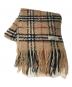 BURBERRY LONDON（バーバリーロンドン）の古着「ノヴァチェックフリンジマフラー」｜ベージュ