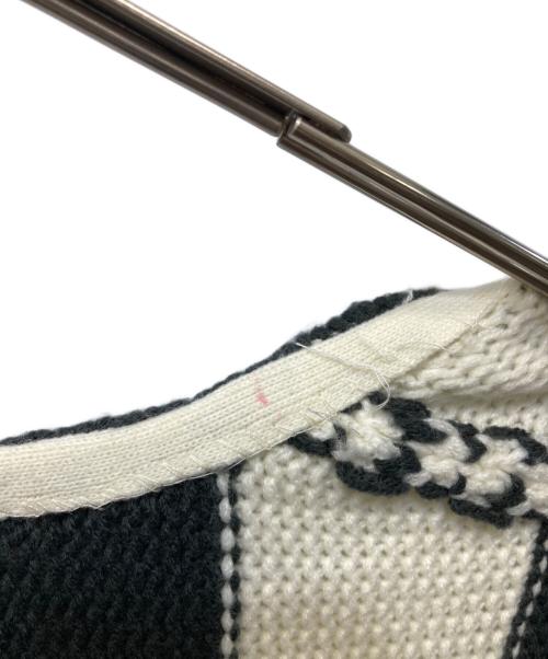 stussy（ステューシー）stussy (ステューシー) STRIPE BRUSHED CARDIGAN ベージュ×グレー サイズ:SIZE Lの古着・服飾アイテム