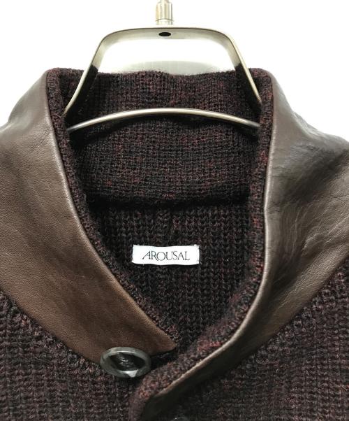 AROUSAL（アローサル）AROUSAL (アローサル) HOLY CARDIGAN ボルドー サイズ:SIZE 3の古着・服飾アイテム