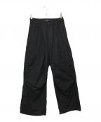 LIMI feuリミフゥ）の古着「COTTON SERGE DRAWCORD PANTS」｜ブラック