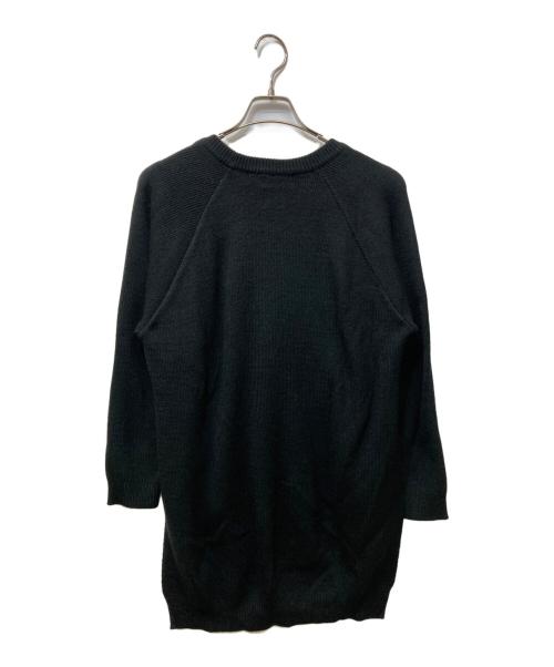 BLACK COMME des GARCONS（ブラックコムデギャルソン）BLACK COMME des GARCONS (ブラックコムデギャルソン) サイドスリットシェットランドセーター ブラック サイズ:Lの古着・服飾アイテム