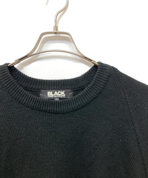 BLACK COMME des GARCONS（ブラックコムデギャルソン）BLACK COMME des GARCONS (ブラックコムデギャルソン) サイドスリットシェットランドセーター ブラック サイズ:Lの古着・服飾アイテム