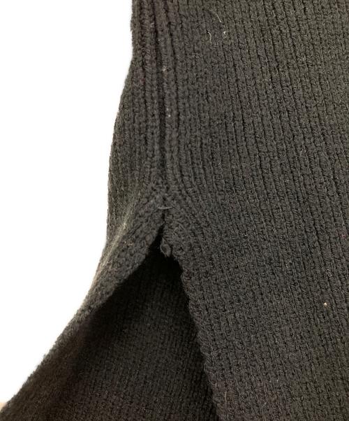 BLACK COMME des GARCONS（ブラックコムデギャルソン）BLACK COMME des GARCONS (ブラックコムデギャルソン) サイドスリットシェットランドセーター ブラック サイズ:Lの古着・服飾アイテム