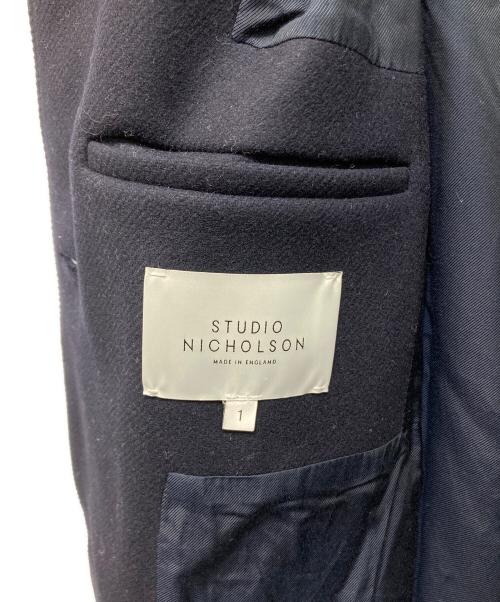STUDIO NICHOLSON（スタジオ ニコルソン）STUDIO NICHOLSON (スタジオ ニコルソン) Christensen Wool Overcoat ダークネイビー サイズ:1の古着・服飾アイテム