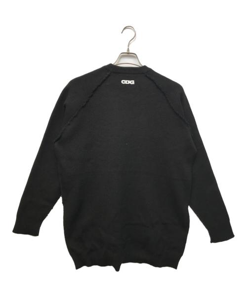 CDG（シーディージー）CDG (シーディージー) サイドスリット ニット セーター ブラック サイズ:Lの古着・服飾アイテム