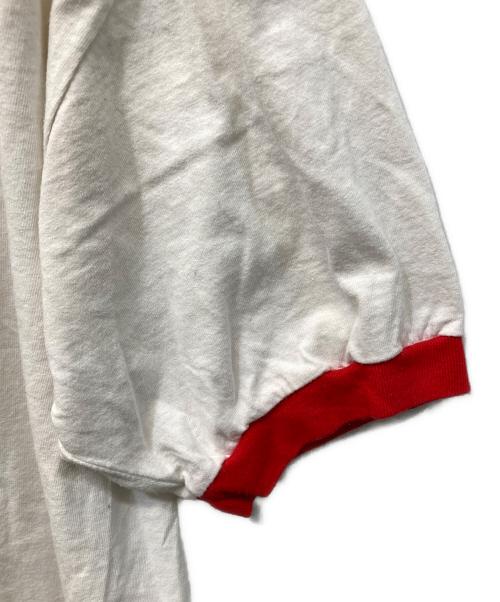 90'S PEARL JAM（パール・ジャム）90'S PEARL JAM (パール・ジャム) 1996 ニューヨークコンサート リンガーTシャツ ホワイト×レッド サイズ:Lの古着・服飾アイテム