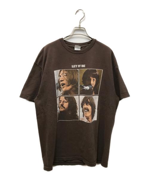 00'S BEATLES（ビートルズ）00'S BEATLES (ビートルズ) LET IT BE バンドTシャツ ブラウン サイズ:XLの古着・服飾アイテム