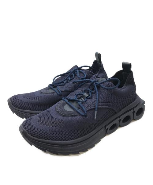 Ferragamo（フェラガモ）Ferragamo (フェラガモ) Nima Knit-Blue-Low-top Sneakers-10 ネイビー サイズ:10の古着・服飾アイテム