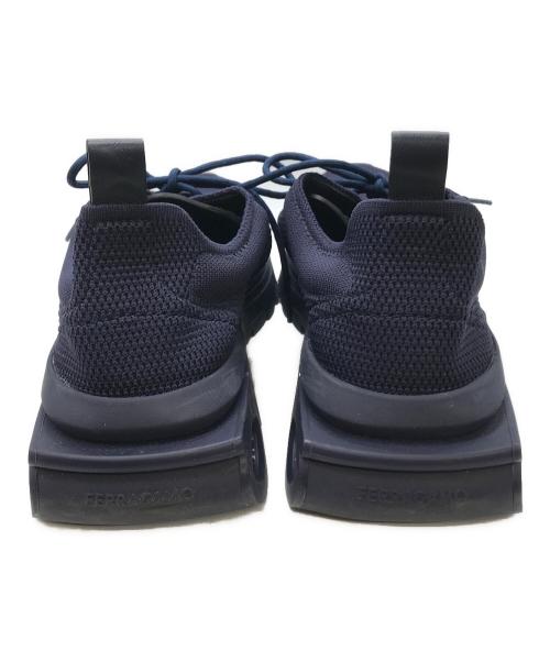 Ferragamo（フェラガモ）Ferragamo (フェラガモ) Nima Knit-Blue-Low-top Sneakers-10 ネイビー サイズ:10の古着・服飾アイテム