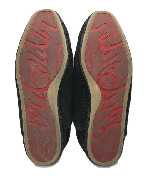 Christian Louboutin（クリスチャン・ルブタン）Christian Louboutin (クリスチャン・ルブタン) Suede Espadrilles Sandals ブラック サイズ:43の古着・服飾アイテム