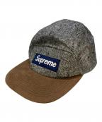 SUPREMEシュプリーム）の古着「Donegal Wool Suede Camp Cap」｜グレー×ブラウン