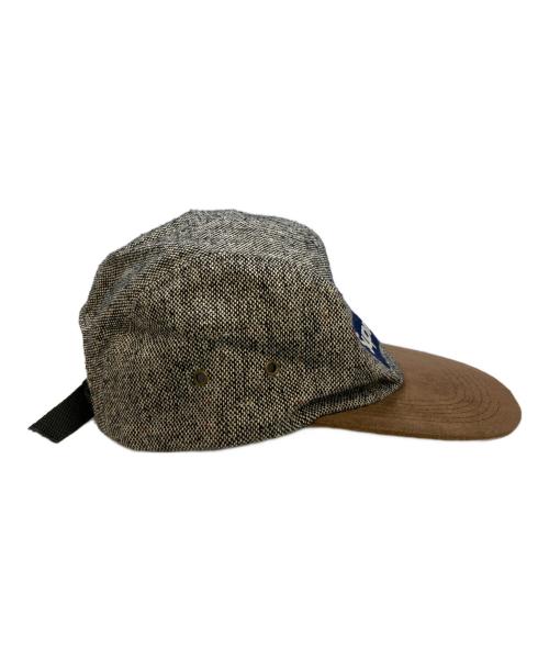 SUPREME（シュプリーム）Supreme (シュプリーム) Donegal Wool Suede Camp Cap グレー×ブラウンの古着・服飾アイテム
