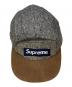 中古・古着 Supreme (シュプリーム) Donegal Wool Suede Camp Cap グレー×ブラウン：8000円