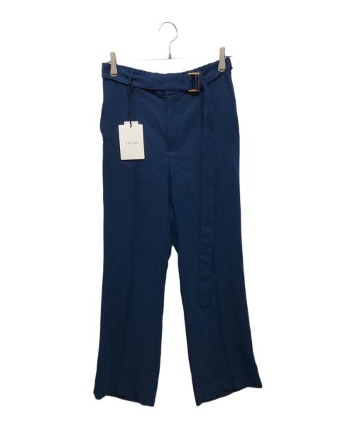 CULLNI（クルニ）CULLNI (クルニ) ベルトピンタックパンツ ネイビー サイズ:2の古着・服飾アイテム