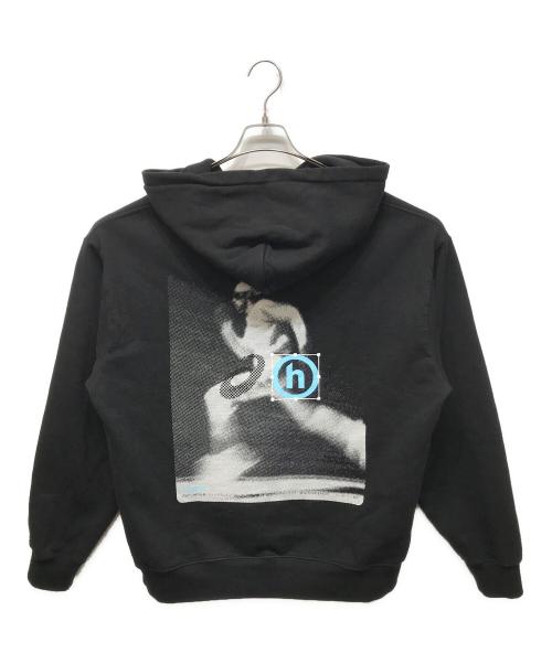 HIDDEN NY（ヒドゥンニューヨーク）HIDDEN NY (ヒドゥンニューヨーク) asics (アシックス) プルオーバーパーカー ブラック サイズ:Ｓの古着・服飾アイテム