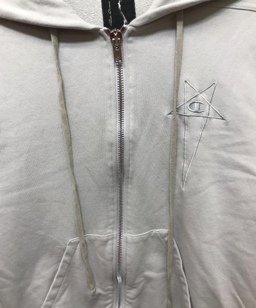 Champion（チャンピオン）Champion (チャンピオン) RICK OWENS (リックオウエンス) JASONS ZIP HOODIE グレー サイズ:XLの古着・服飾アイテム
