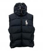 POLO RALPH LAURENポロ・ラルフローレン）の古着「ビッグポニー刺繍ダウンベスト」｜ブラック