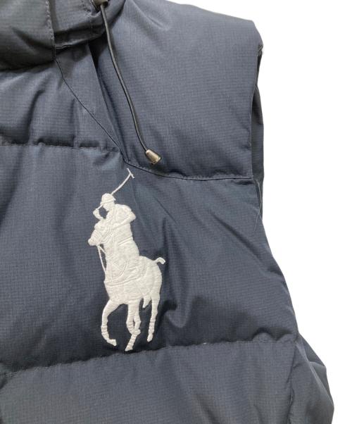 POLO RALPH LAUREN（ポロ・ラルフローレン）POLO RALPH LAUREN (ポロ・ラルフローレン) ビッグポニー刺繍ダウンベスト ブラック サイズ:Mの古着・服飾アイテム