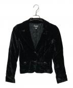 DOLCE & GABBANAドルチェ＆ガッバーナ）の古着「ベルベットテーラードジャケット」｜ブラック