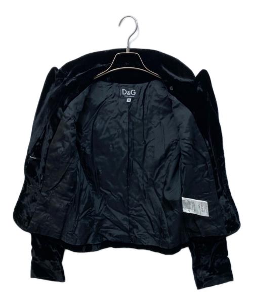 DOLCE & GABBANA（ドルチェ＆ガッバーナ）DOLCE & GABBANA (ドルチェ＆ガッバーナ) ベルベットテーラードジャケット ブラック サイズ:38の古着・服飾アイテム