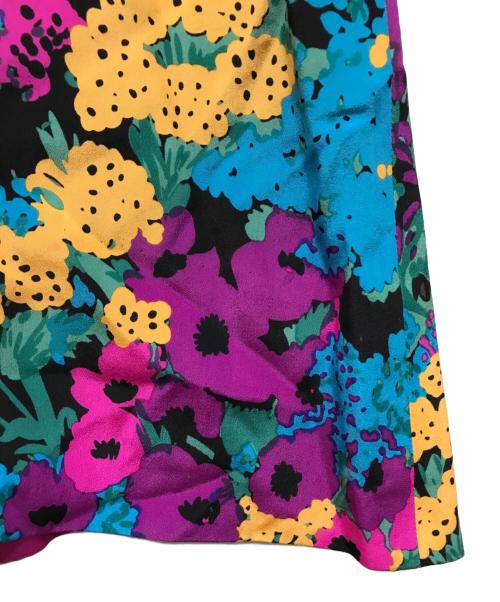 DRAWER（ドゥロワー）DRAWER (ドゥロワー) 総柄シルクワンピース マルチカラー サイズ:36の古着・服飾アイテム