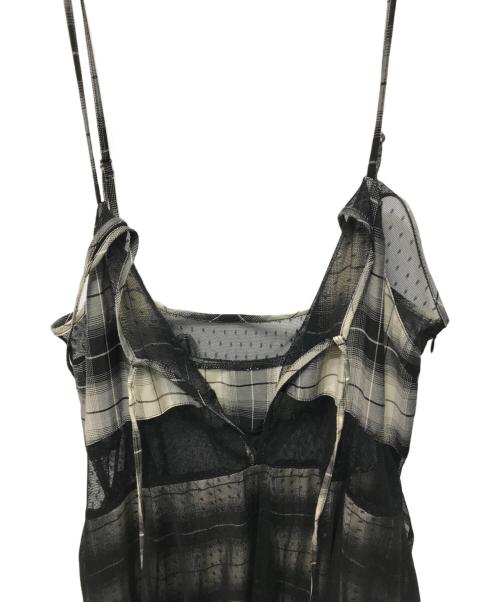 MAISON SPECIAL（メゾンスペシャル）MAISON SPECIAL (メゾンスペシャル) Check Pattern Tulle One-piece Dres ブラック×ホワイト サイズ:FREEの古着・服飾アイテム