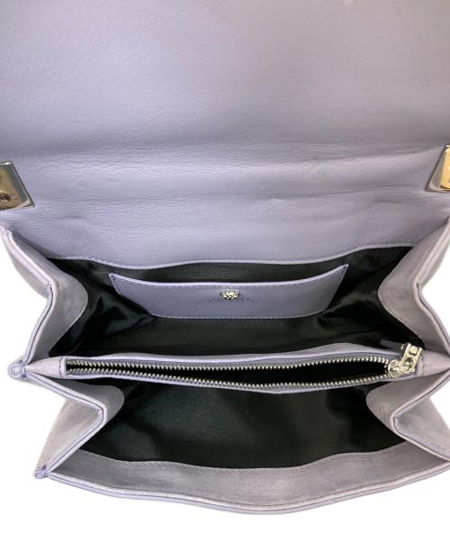 VERSACE（ヴェルサーチェ）VERSACE (ヴェルサーチェ) メデューサスクエアショルダーバッグ パープルの古着・服飾アイテム