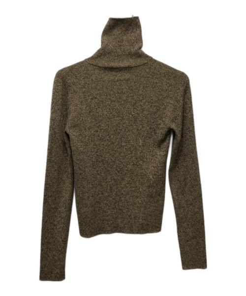 CLANE（クラネ）CLANE (クラネ) ZIP UP TURTLE KNIT TOPS ブラウン サイズ:1の古着・服飾アイテム