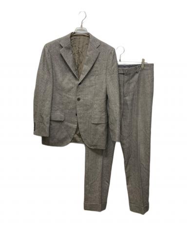 BEAMS F セットアップ ネイビー チェック柄 段返り3B ビジネス スーツ 3058002565178721_01_8828w.jpeg