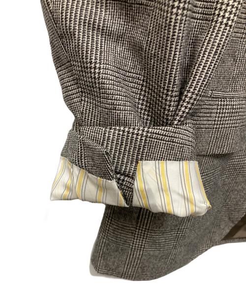 BEAMS F（ビームスエフ）BEAMS F (ビームスエフ) チェック段返り3Bスーツ グレー サイズ:95の古着・服飾アイテム