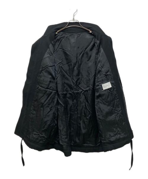 stein（シュタイン）stein (シュタイン) WOOL BOA ZIP LONG JACKET ブラック サイズ:Mの古着・服飾アイテム