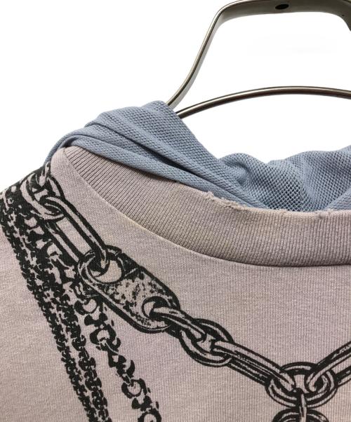 Acne studios（アクネ ストゥディオス）Acne studios (アクネ ストゥディオス) layered mesh t-shirt ピンク×ブルー サイズ:Sの古着・服飾アイテム