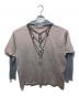 Acne studios（アクネ ストゥディオス）の古着「layered mesh t-shirt」｜ピンク×ブルー