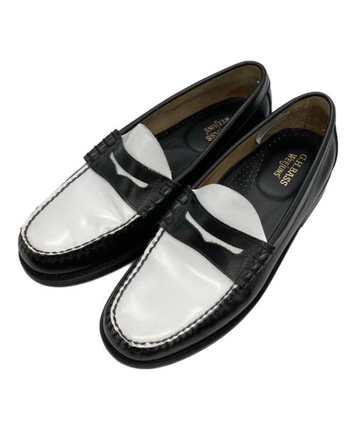 G.H.BASS（ジーエイチバス）G.H.BASS (ジーエイチバス) ローファー ホワイト×ブラック サイズ:41の古着・服飾アイテム