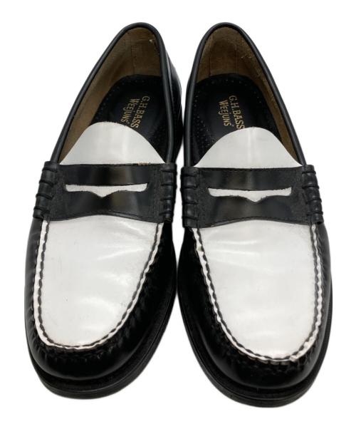 G.H.BASS（ジーエイチバス）G.H.BASS (ジーエイチバス) ローファー ホワイト×ブラック サイズ:41の古着・服飾アイテム