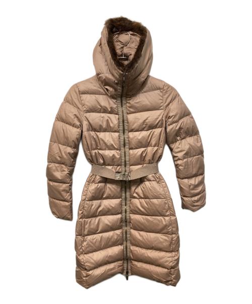 MONCLER（モンクレール）MONCLER (モンクレール) FABREFUR ダウンコート ベージュの古着・服飾アイテム