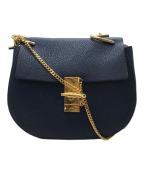 Chloeクロエ）の古着「DREW チェーンショルダーバッグ」｜ネイビー