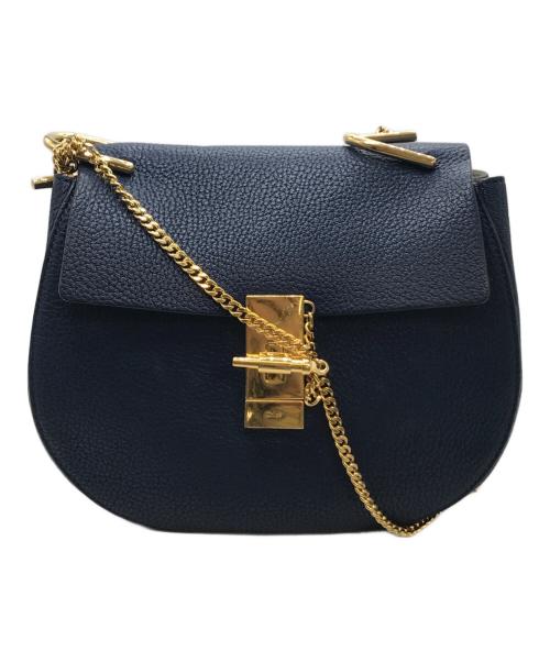 Chloe（クロエ）Chloe (クロエ) DREW チェーンショルダーバッグ ネイビーの古着・服飾アイテム