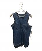 sacaiサカイ）の古着「ノースリーブサイドジップデニムカットソー」｜インディゴ