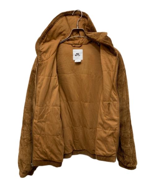 NIKE SB（ナイキエスビー）NIKE SB (ナイキエスビー) FULL-ZIP HOODED CORDUROY SKATE JACKET ブラウン サイズ:XLの古着・服飾アイテム