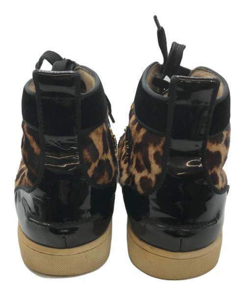 Christian Louboutin（クリスチャン・ルブタン）Christian Louboutin (クリスチャン・ルブタン) スパイクスタッズ レオパードハイカットスニーカー ベージュ サイズ:41の古着・服飾アイテム