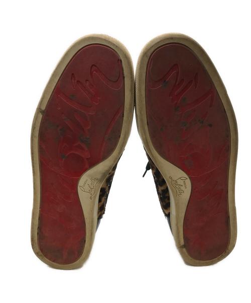 Christian Louboutin（クリスチャン・ルブタン）Christian Louboutin (クリスチャン・ルブタン) スパイクスタッズ レオパードハイカットスニーカー ベージュ サイズ:41の古着・服飾アイテム