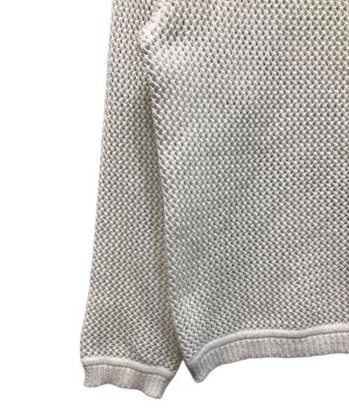 IROQUOIS（イロコイ）IROQUOIS (イロコイ) 5G MESH MOLDED KNIT CD メッシュモールドニットストレッチカーディガン ホワイト サイズ:Mの古着・服飾アイテム
